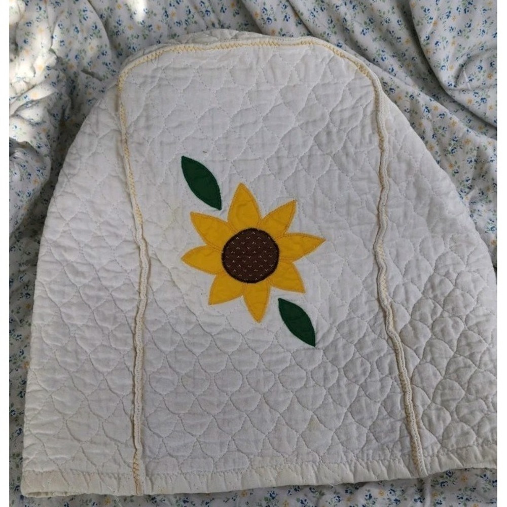Vintage Quilted Toaster Cover Blender Sunflower Retro Kitchen Cottagecore Granny